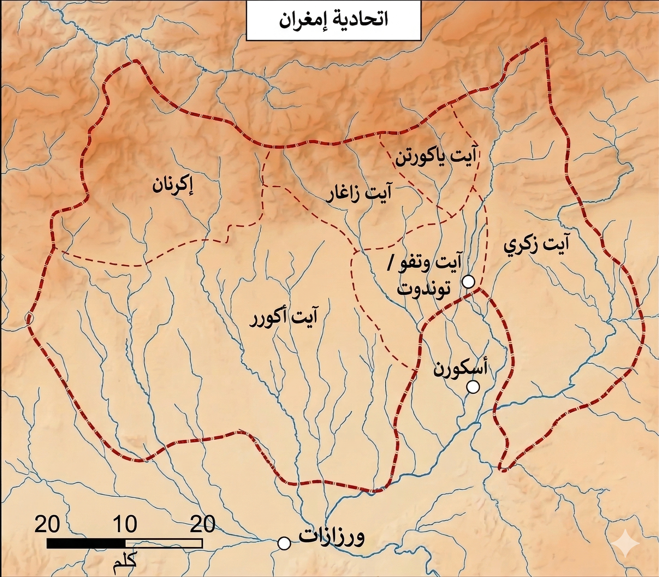 خريطة قرى اتحادية إمغران